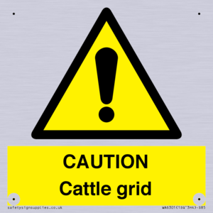 CAUTION Cattle grid
